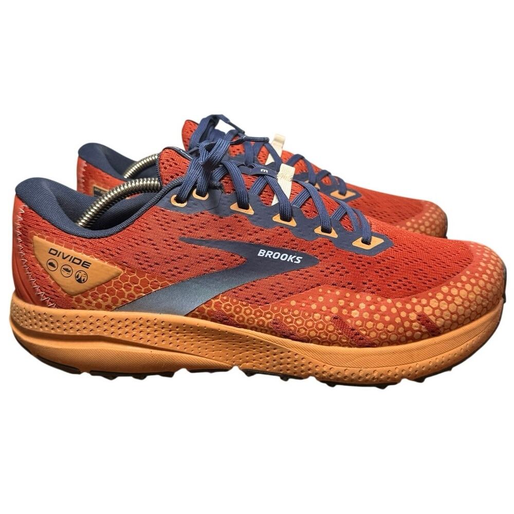 Brooks Divide 3 Mens Trail Running Shoes Orange Blue 1103811D269 Size 10 Medium